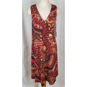 NWT Nine West Sleeveless Stretch Floral Dress